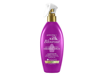 OGX Protecting + Silk Blowout Quick Drying Thermal Spray, 6 Fl Oz