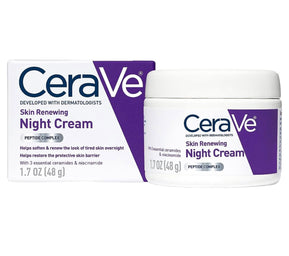 CeraVe Skin Renewing Night Cream - Anti-Aging Moisturizer | 1.7 Oz